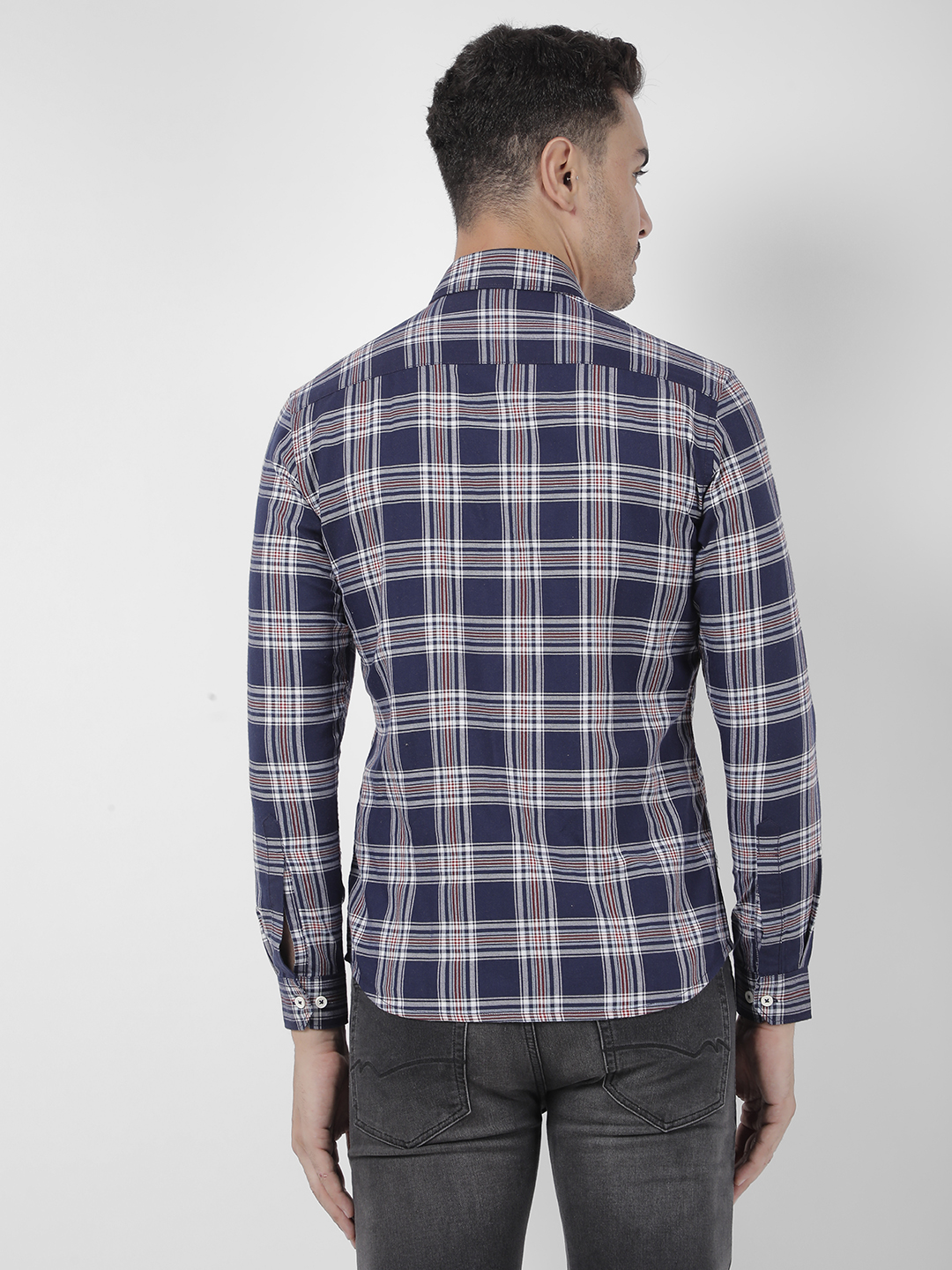 Numero Uno Men Checkered Navy Shirt